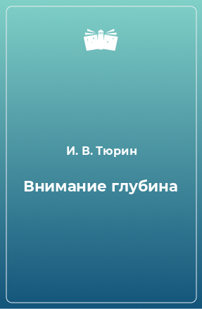 Книга Внимание глубина