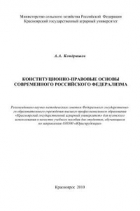 Книга Конституционно-правовые основы современного российского федерализма: учебное пособие