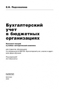 Книга Бухгалтерский учет в бюджетных организациях