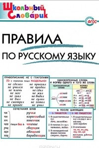 Книга Правила по русскому языку. Начальная школа