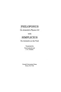Книга On Aristotle's Physics 5-8 / On Aristotle on the Void