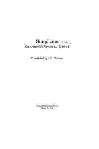Книга On Aristotle's Physics 4.1-5, 10-14