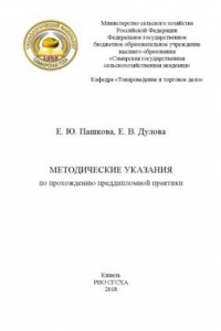 Книга Методические указания по прохождению преддипломной практики