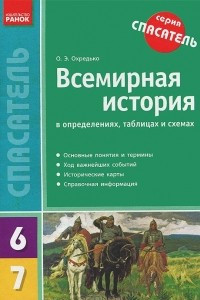 Книга Всемирная история в определениях, таблицах и схемах. 6-7 классы